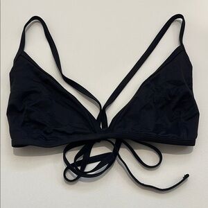 Madewell Black Tie Back Bikini Top